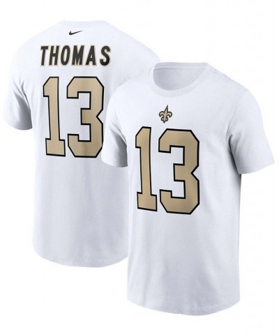 Men's Michael Thomas White New Orleans Saints Player Name and Number T-shirt $17.64 T-Shirts