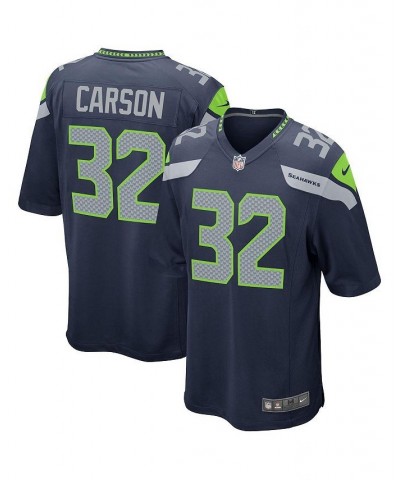 Men's Chris Carson Navy Seattle Seahawks Game Player Jersey $50.29 Jersey