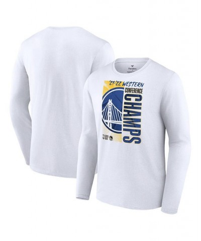 Men's Branded White Golden State Warriors 2022 Western Conference Champions Locker Room Long Sleeve T-shirt $22.55 T-Shirts