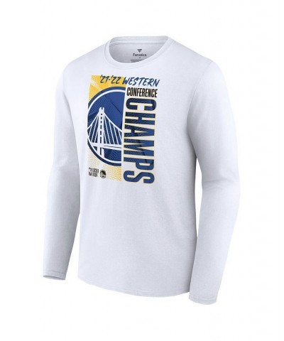 Men's Branded White Golden State Warriors 2022 Western Conference Champions Locker Room Long Sleeve T-shirt $22.55 T-Shirts