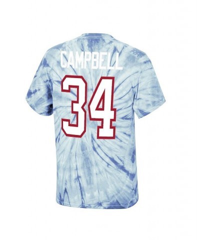 Men's Earl Campbell Light Blue Houston Oilers Tie-Dye Retired Player Name and Number T-shirt $28.19 T-Shirts