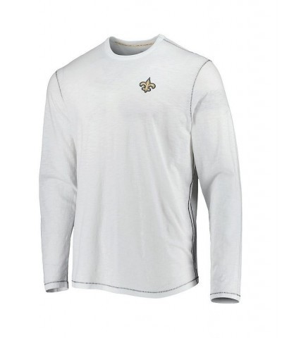 Men's White New Orleans Saints Laces Out Billboard Long Sleeve T-shirt $36.00 T-Shirts