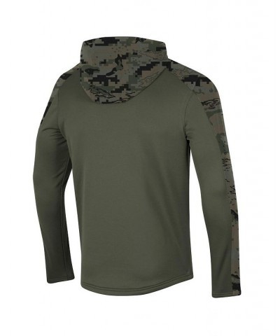 Men's Olive Maryland Terrapins Freedom Quarter-Zip Pullover Hoodie $42.32 Sweatshirt