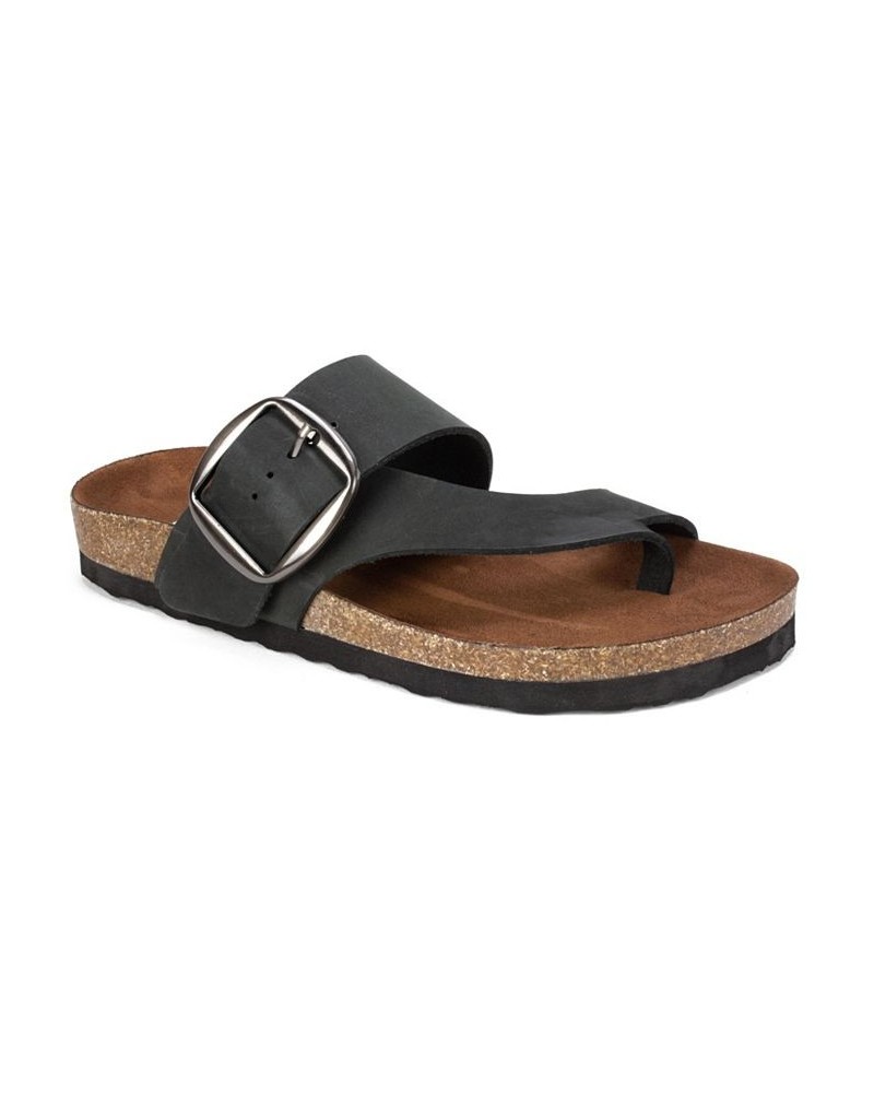 Harley Women's Footbed Sandals Black $28.98 Shoes