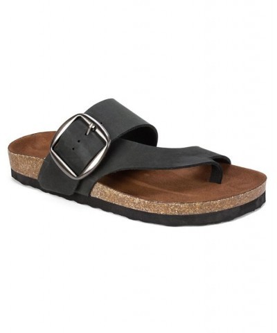 Harley Women's Footbed Sandals Black $28.98 Shoes