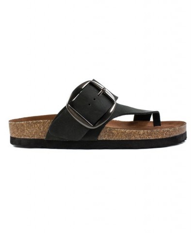 Harley Women's Footbed Sandals Black $28.98 Shoes