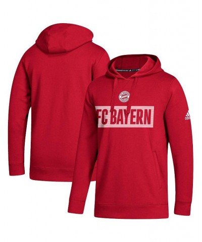 Men's Red Bayern Munich Box Pullover Hoodie $31.20 Sweatshirt