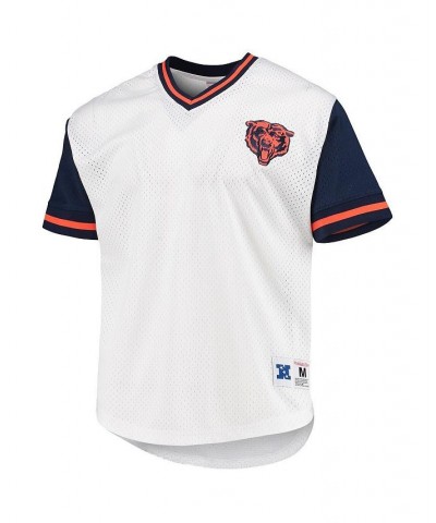 Men's White Chicago Bears Fashion Mesh V-Neck T-shirt $53.90 T-Shirts