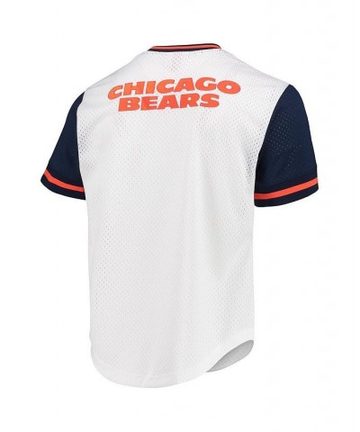 Men's White Chicago Bears Fashion Mesh V-Neck T-shirt $53.90 T-Shirts