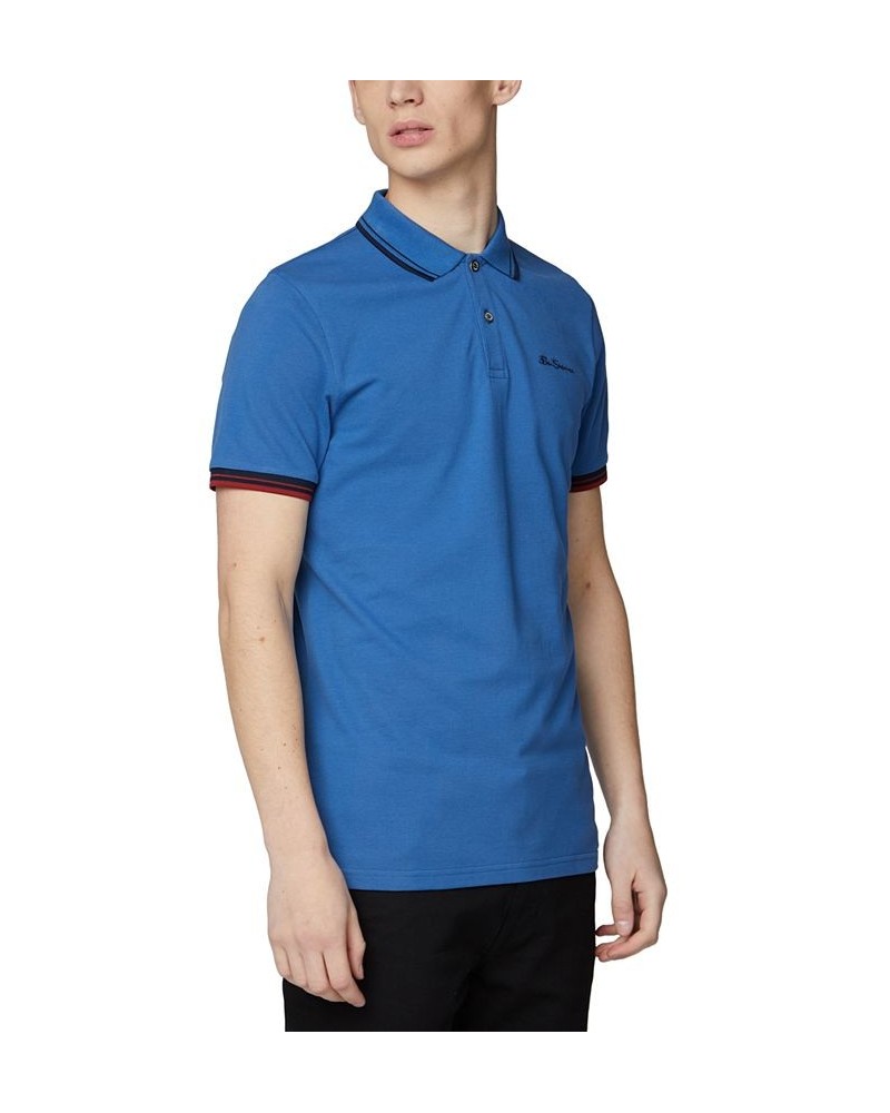 Men's Signature Tipped Short-Sleeve Polo Shirt PD04 $41.83 Polo Shirts