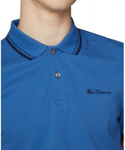 Men's Signature Tipped Short-Sleeve Polo Shirt PD04 $41.83 Polo Shirts