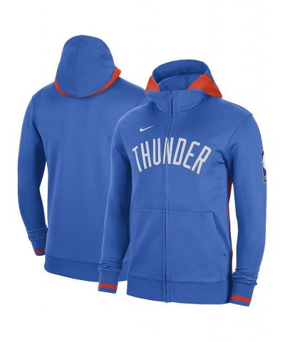 Men's Blue Oklahoma City Thunder Authentic Showtime Performance Full-Zip Hoodie $60.48 Sweatshirt