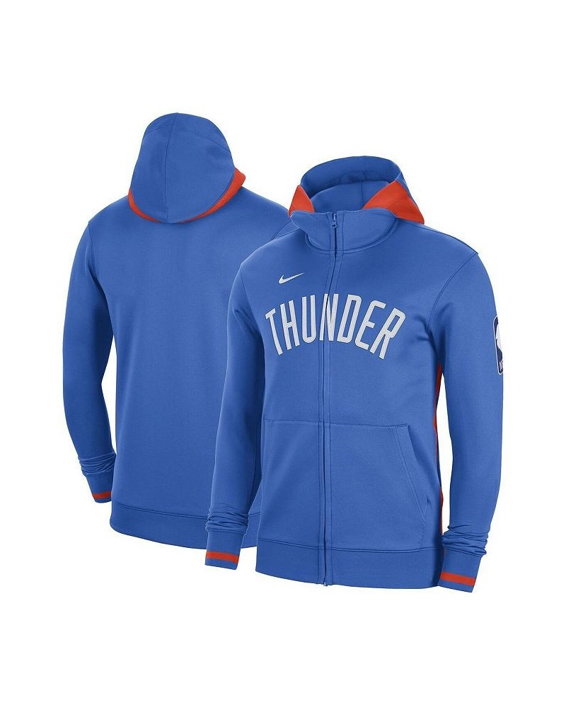 Men's Blue Oklahoma City Thunder Authentic Showtime Performance Full-Zip Hoodie $60.48 Sweatshirt