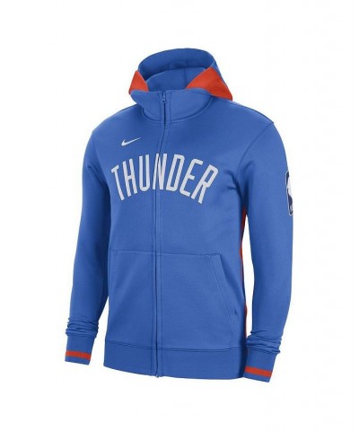 Men's Blue Oklahoma City Thunder Authentic Showtime Performance Full-Zip Hoodie $60.48 Sweatshirt