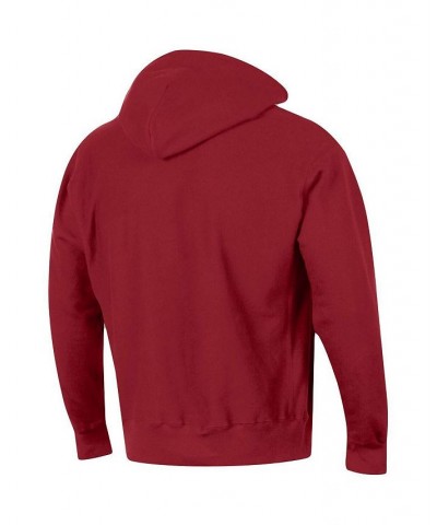 Men's Crimson Washington State Cougars Team Arch Reverse Weave Pullover Hoodie $50.34 Sweatshirt