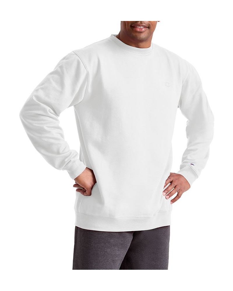 Men's Big & Tall Powerblend Solid Fleece Sweatshirt White $19.25 Sweatshirt