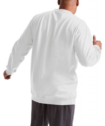 Men's Big & Tall Powerblend Solid Fleece Sweatshirt White $19.25 Sweatshirt