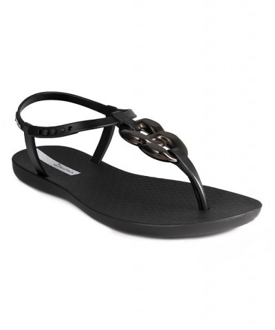 Women's Class Connect T-Strap Comfort Sandals Black $18.45 Shoes