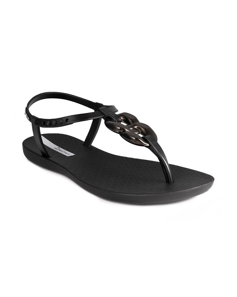 Women's Class Connect T-Strap Comfort Sandals Black $18.45 Shoes