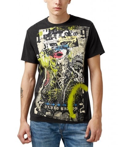 Men's Tomunk Spray Paint Graphic T-shirt $28.91 T-Shirts