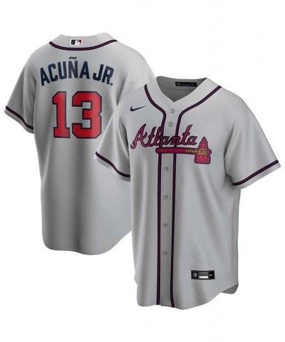 Men's Ronald Acuna Jr. Gray Atlanta Braves Road Replica Player Name Jersey $60.90 Jersey