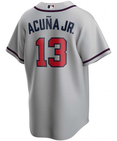 Men's Ronald Acuna Jr. Gray Atlanta Braves Road Replica Player Name Jersey $60.90 Jersey