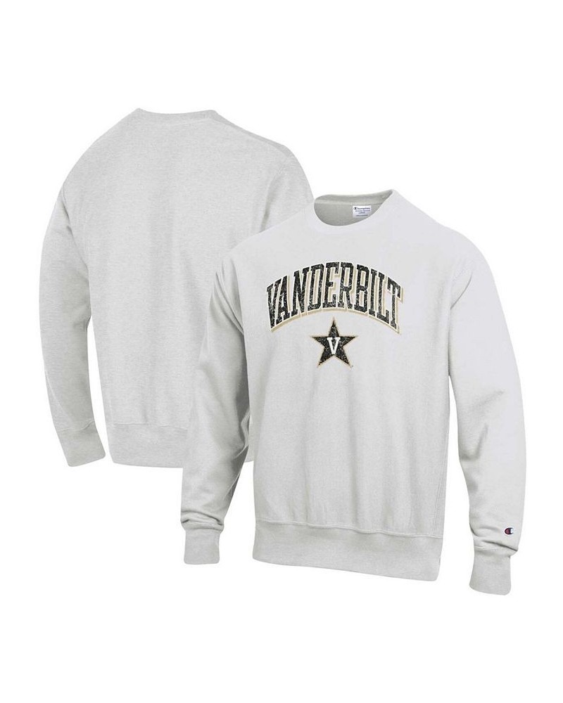 Men's Gray Vanderbilt Commodores Arch Over Logo Reverse Weave Pullover Sweatshirt $40.80 Sweatshirt