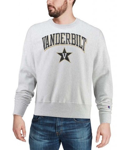 Men's Gray Vanderbilt Commodores Arch Over Logo Reverse Weave Pullover Sweatshirt $40.80 Sweatshirt