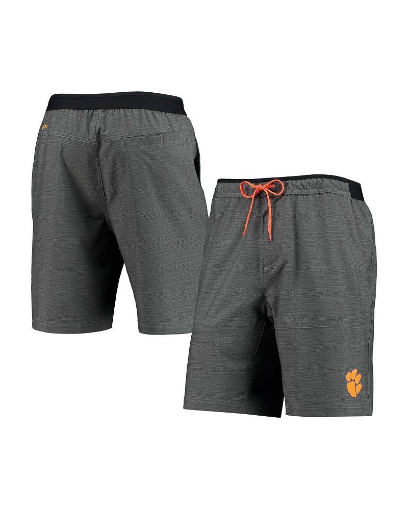 Men's Heathered Gray Clemson Tigers Twisted Creek Omni-Shield Shorts $33.60 Shorts