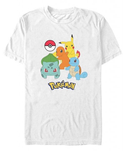 Men's Pokeball Group Short Sleeve T-shirt White $19.24 T-Shirts