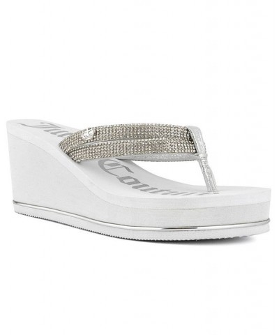 Women's Unwind Wedge Sandal White $30.00 Shoes