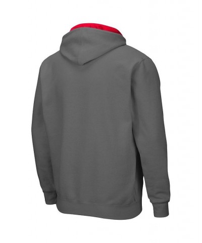 Men's Charcoal Wisconsin Badgers Big and Tall Full-Zip Hoodie $28.00 Sweatshirt