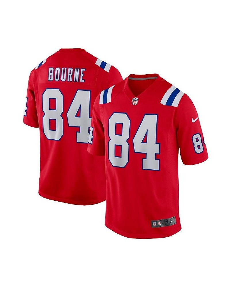 Men's Kendrick Bourne Red New England Patriots Game Jersey $63.00 Jersey