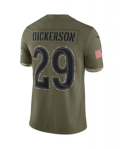 Men's Eric Dickerson Olive Los Angeles Rams 2022 Salute To Service Retired Player Limited Jersey $72.52 Jersey