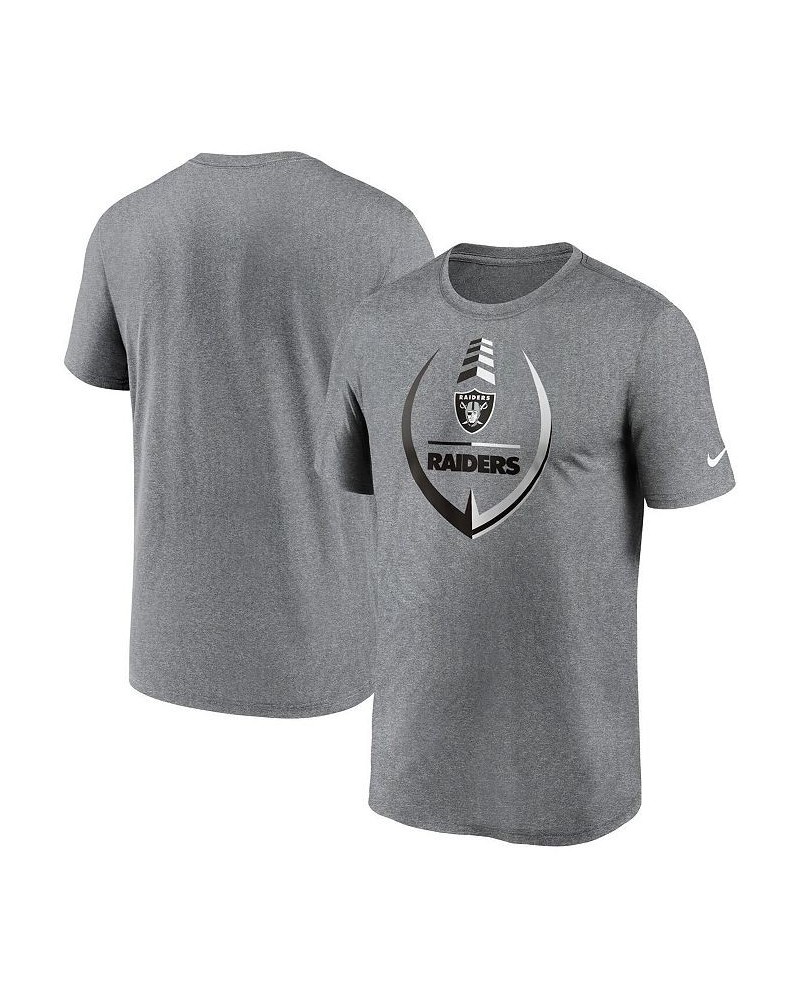 Men's Heathered Gray Las Vegas Raiders Icon Legend Performance T-shirt $18.00 T-Shirts