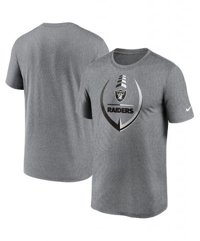 Men's Heathered Gray Las Vegas Raiders Icon Legend Performance T-shirt $18.00 T-Shirts