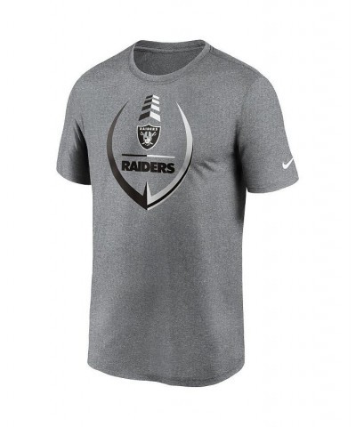 Men's Heathered Gray Las Vegas Raiders Icon Legend Performance T-shirt $18.00 T-Shirts