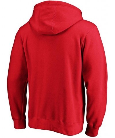 Men's Red Washington Nationals Official Logo Pullover Hoodie $40.79 Sweatshirt