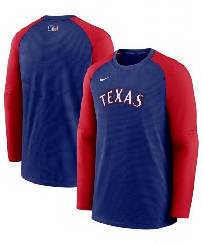 Men's Royal, Red Texas Rangers Authentic Collection Pregame Performance Pullover Sweatshirt $37.79 Sweatshirt