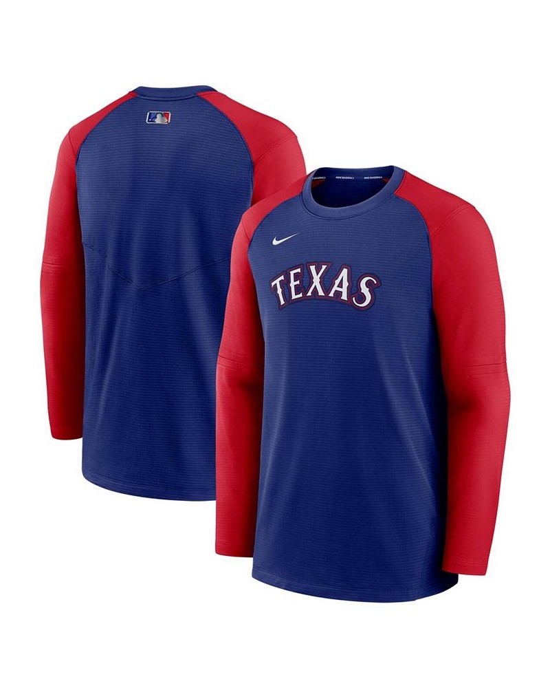 Men's Royal, Red Texas Rangers Authentic Collection Pregame Performance Pullover Sweatshirt $37.79 Sweatshirt