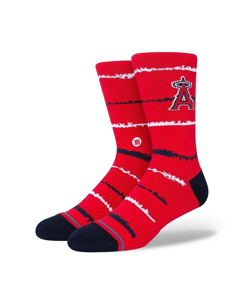 Men's Los Angeles Angels Chalk Crew Socks $14.84 Socks