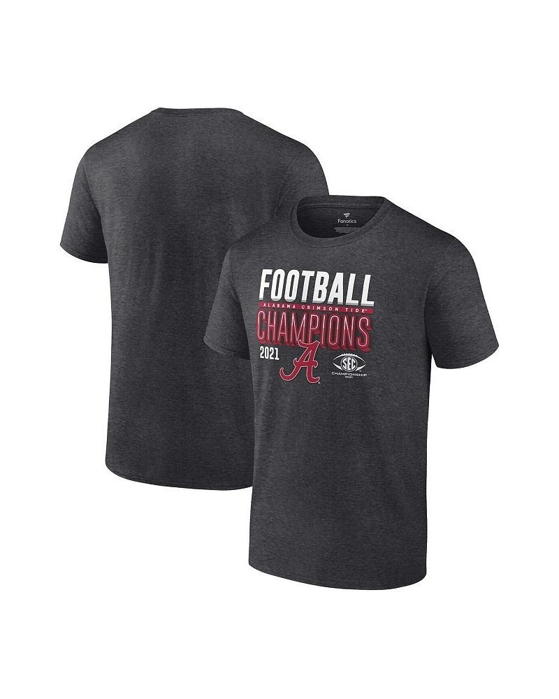 Men's Heathered Charcoal Alabama Crimson Tide 2021 Sec Football Conference Champions Locker Room T-shirt $16.63 T-Shirts