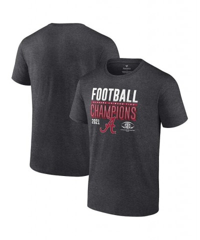 Men's Heathered Charcoal Alabama Crimson Tide 2021 Sec Football Conference Champions Locker Room T-shirt $16.63 T-Shirts