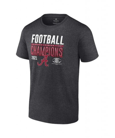 Men's Heathered Charcoal Alabama Crimson Tide 2021 Sec Football Conference Champions Locker Room T-shirt $16.63 T-Shirts