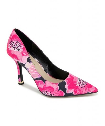 Women's Romi Pumps Black, Pink Floral- Textile $44.48 Shoes