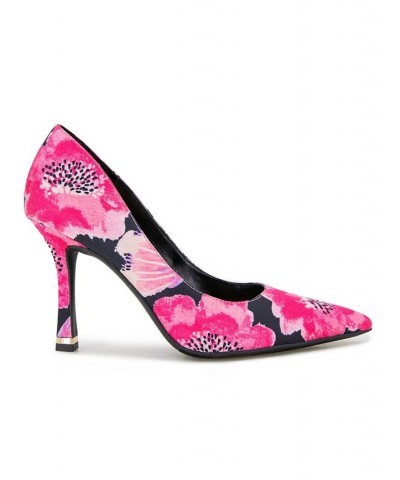 Women's Romi Pumps Black, Pink Floral- Textile $44.48 Shoes