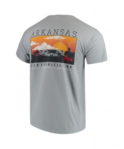 Men's Gray Arkansas Razorbacks Comfort Colors Campus Scenery T-shirt $18.06 T-Shirts