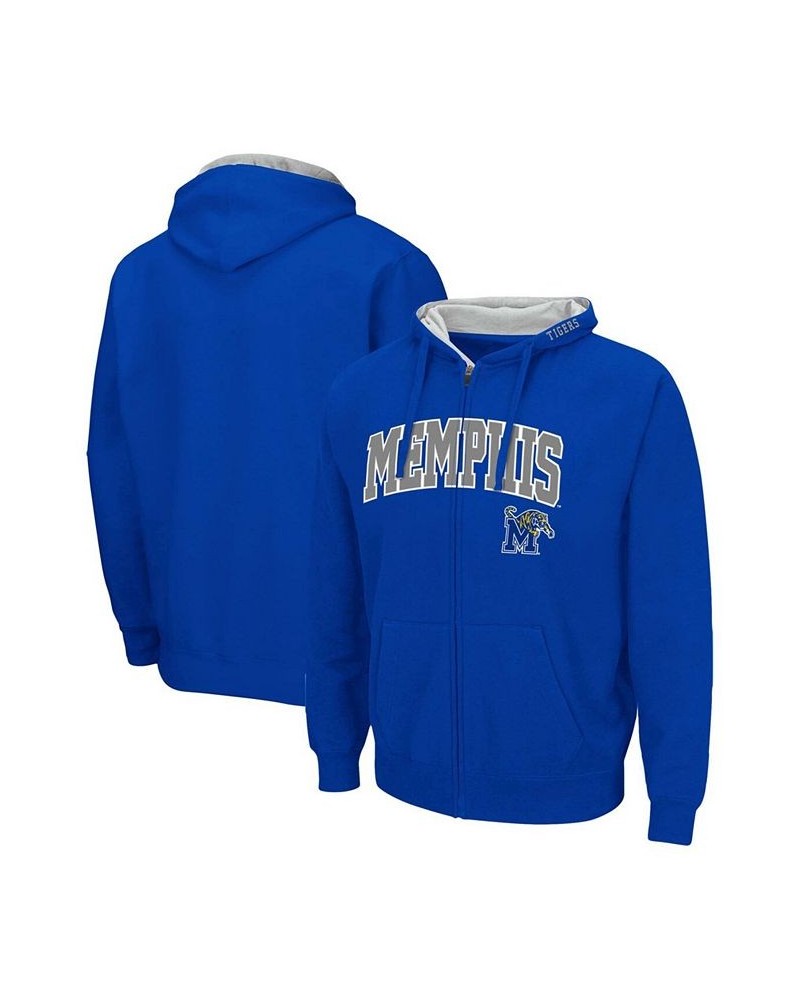 Men's Royal Memphis Tigers Arch Logo 3.0 Full-Zip Hoodie $26.78 Sweatshirt