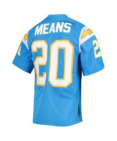 Men's Natrone Means Powder Blue Los Angeles Chargers Authentic Retired Player Jersey $120.90 Jersey