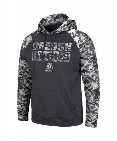 Men's Charcoal Oregon Ducks OHT Military-Inspired Appreciation Digital Camo Pullover Hoodie $37.50 Sweatshirt